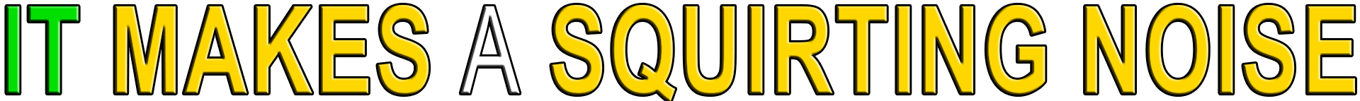 IT MAKES A SQUIRTING NOISE